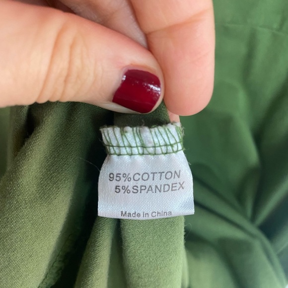 Msbasic Army Green Aline Faux Wrap Mini Dress - Picture 3 of 7